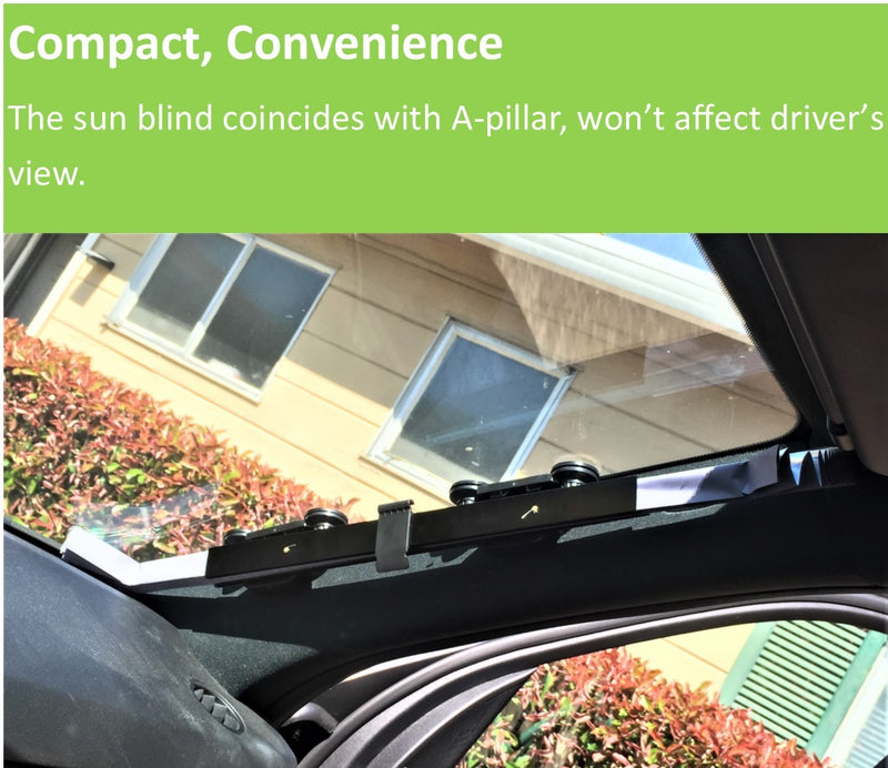 Universal Car Sun Shade, Retractable Sun Blind, Auto Windshield Sunshade 65 cm/25.5 inch